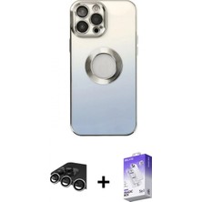 Pileli Store Pilelistore™ iPhone 14 Pro Max Kılıf Kutup Yansıma Özel Seri - Siyah Bilvis 5in1 3D Magic Cam Ekran Koruyucu + Raze Metal Kamera Lens - Gs