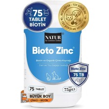 Natur Bioto Zinc 75 Tablet (Tüy Dökülmesi, Kepek ve Matlık Giderici Ekonomik Deri Vitamini)