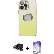 Pileli Store Pilelistore™ iPhone 14 Pro Max Kılıf Kutup Yansıma Özel Seri - Siyah Bilvis 5in1 3D Magic Cam Ekran Koruyucu + Raze Metal Kamera Lens - Gs