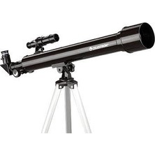 Celestron PowerSeeker 50AZ Mercekli Teleskop 50mm Optik Açıklık 600 mm Odak Uzunluğu Astronomi Tutkunlarına Özel (50x600mm)