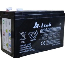 A-Link AL12-7 12V 7AH 20HR Bakımsız Kuru Akü (K.10) (2016189)
