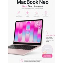 Fibaks Apple Macbook Neo 13 Inç A3404 Ekran Koruyucu Nano Esnek Kırılmaz Film Çizilmez Hd Şeffaf