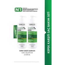 Vichy Dercos Kepeğe Karşı Etkili Bakım Kuru Saç Derisi Şampuanı 390 x 2