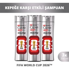 Clear Men Kepeğe Karşı Etkili Şampuan Scalp Edition Fifa World Cup 330 ml X3