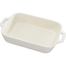 Staub Seramik Dikdörtgen Fırın Kabı 34 x 24 cm Beyaz