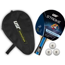 USR Stroke-RC Masa Tenisi Raket + 3 Top + Kılıf Set