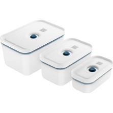 Zwilling Fresh & Save Vakumlu Saklama Kabı Seti S/M/L Boyut 3 Parça Yarı Şeffaf-Akdeniz Mavisi