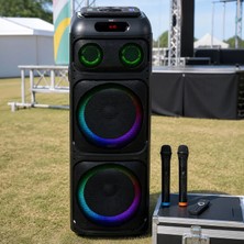 Midex MXR-2000 Mikrofonlu Portatif Taşınabilir Ses Sistemi Hoparlör 2000W (Radyo Bluetooth)