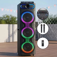 Midex MXR-2500 Mikrofonlu Portatif Taşınabilir Ses Sistemi Hoparlör 2500W (Radyo Bluetooth)