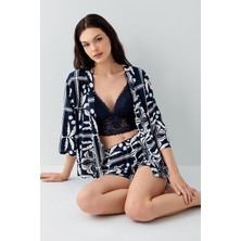 Arnetta 3568 Kadın 3'lü Sabahlıklı Pijama Takım