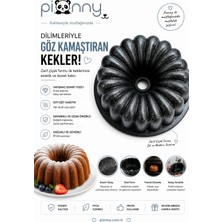 Pionny Granit Sık Dilimli Kek Kalıbı Siyah