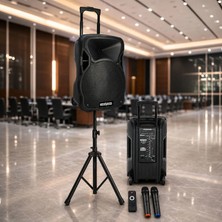 Lastvoice LS-P1915EE-ST Portatif Taşınabilir Mikrofonlu Stantlı Seyyar Ses Sistemi 15 İNÇ 1200 WATT