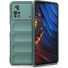 Zenvia Mey Ithalat®   Poco X4 Pro 5g Kılıf Optimum Silikon - Koyu Yeşil