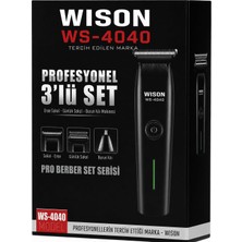 Wison WS-4040 3in1 Şarjlı Tıraş Makinesi - Saç, Sakal ve Burun Bakım Seti