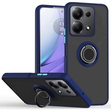 Zenvia Mey Ithalat®   Redmi Note 13 Pro 4g Montreal Yüzüklü Silikon Kapak - Lacivert