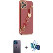 Pileli Store Pilelistore™ iPhone 12 Pro Max Kılıf Nova Işık Prime - Siyah 3D Antistatik Seramik Nano Ekran Koruyucu + Neon Fosforlu Kamera Lens - Mı