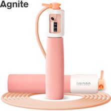 Mekanik Sayaçlı Pvc Atlama Ipi Sünger Saplı Fitness Pembe