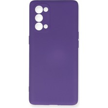 Zenvia Mey Ithalat®   Reno 5 Pro Kılıf Nano Içi Kadife Silikon - Mor