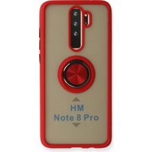 Zenvia Mey Ithalat®   Redmi Note 8 Pro Kılıf Montreal Yüzüklü Silikon Kapak - Kırmızı