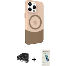 Pileli Store Pilelistore™ iPhone 15 Pro Max Kılıf Çekirdek Asil Özel Seri - Şeffaf Pasifik Cam Ekran Koruyucu + Raze Metal Kamera Lens - Gs
