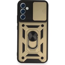 Zenvia Mey Ithalat®  Samsung Galaxy A54 5g Kılıf Pars Lens Yüzüklü Silikon - Gold