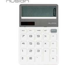 Nusign Nusıgn 12 Haneli Hesap Makinesi Plastik  Beyaz