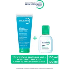 Bioderma Cilt Bakım Seti 100 ml Temizleyici Misel Su ve 100 ml Yüz Temizleme Jeli Tüm Cilt Tipleri İçin