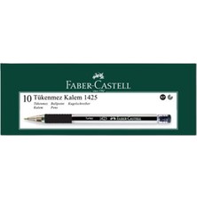 Faber-Castell Tükenmez Kalem 0.7 mm Iğne Uç Siyah 10'lu Kutu 1425	