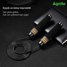 Çelik Halat Atlama Ipi Sayaçsız Dayanıklı Spor Ipi Siyah