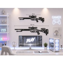 Dekoratif 2d Ssg | 20 & 32 cm | Oyuncu Odası & Duvar Aksesuarı