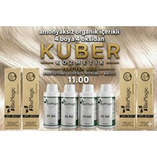 Biomagic 11.00 Fildişi Amonyaksız Organik İçerikli  Kalıcı Saç Boyası 4 Boya+4 Oksidan