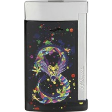S.T. Dupont Slim 7 Siyah Krom Dragon Puro Çakmağı 27777 - TR6661