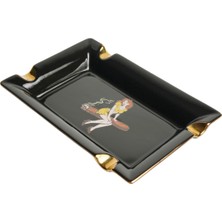 Firebird Cigar Lady Siyah-Gold Dörtlü Porselen Puro Küllüğü - TRM3022