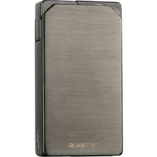 Quantoro Çift Torch Pürmüz Delicili Gunmetal Metal Puro Çakmağı - TRZ1193