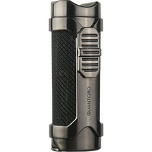 Quantoro 3 Torch Pürmüz Delicili Siyah-Gunmetal Metal Puro Çakmağı - TRZ1152