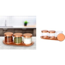 Ozcmax Bronz Baharat Setii Lüx 3lü Set