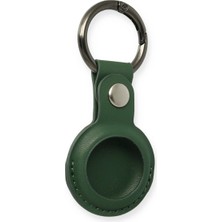Renas Store Airtag Anahtarlık Deri Kılıf - Koyu Yeşil
