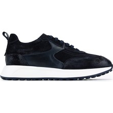 Tamer Tanca Erkek Hakiki Deri Lacivert Süet Sneakers & Spor Ayakkabı 1171 86-24 Erk Ayk Y26 Lacı Suet