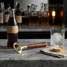 Okacih Akasya Saplı Premium Şişe Açacağı – Metal Gövde Ergonomik Içecek Açacağı