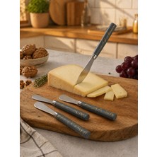 Marsilyan 5 Parça  Uzun Kahvaltı Bıçak - Gri Mermer Desen Saplı 16.5 cm (4887)