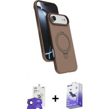 Pileli Store Pilelistore™ iPhone 17 Air Kılıf Iz Işık Koleksiyonu - Siyah Bilvis 5in1 5d Magic Hayalet Cam Ekran Koruyucu + Bilvis Titan Kamera Lens - Lt