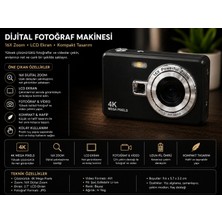 FaroxTech Dijital Fotoğraf ve Video Kamerası 16X Zoom Siyah Model