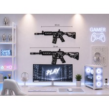 Dekoratif 2d M4A4 | 20 & 32 cm | Oyuncu Odası & Duvar Aksesuarı