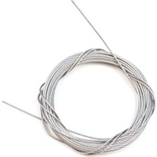 Bross Otomotiv Iç Dış Kapı Kilit Kaput Bagaj Açma 7x7 Örgülü Çelik Tel Halat Tamir Kablosu Çap: 1.2 mm 10 Metre