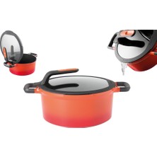 Berghoff Gem Stay Cool Derin Tencere 28 cm Turuncu