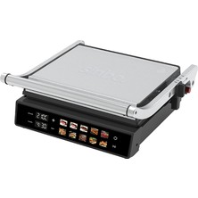 Sinbo SSM-2597 10 Ön Ayarlı Dijital Ekranlı Sıcaklık ve Zaman Göstergeli Döküm Plakalı Izgara ve Tost Makinesi 2000W