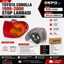 Depo Toyota Corolla 1999-2000 Dış Sağ Stop Lambası | Oem: 81551-1E120 | Birebir Uyum