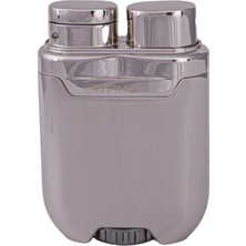Parmida Tek Torch Pürmüz Gümüş-Gold Metal Puro Çakmağı - TR7893