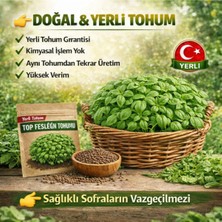 Okacih Top Fesleğen Tohumu Yerli Üretim – Hızlı Çimlenen, Saksı & Bahçe Için, Aromatik Şifalı Bitki Tohumu