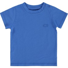 Civil Baby Balık Nakışlı 6-18 Ay Tişört - Mavi